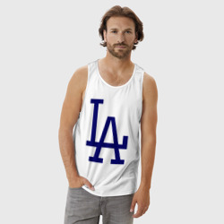 Мужская майка хлопок Los Angeles Dodgers logo - фото 2