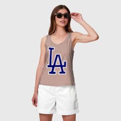 Женская майка хлопок Los Angeles Dodgers logo - фото 2