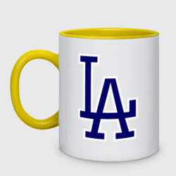 Кружка двухцветная Los Angeles Dodgers logo