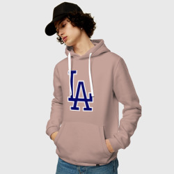 Мужская толстовка хлопок Los Angeles Dodgers logo - фото 2