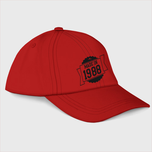 Бейсболка Made in 1988, цвет красный
