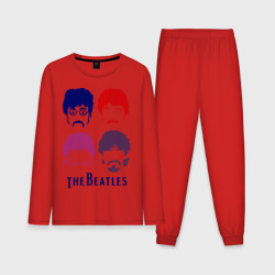 Мужская пижама с лонгсливом хлопок The Beatles faces
