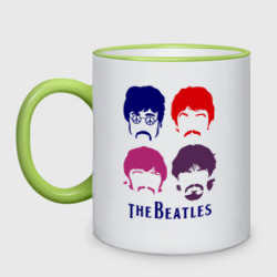 Кружка двухцветная The Beatles faces