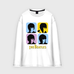 Мужской лонгслив oversize хлопок The Beatles pop art