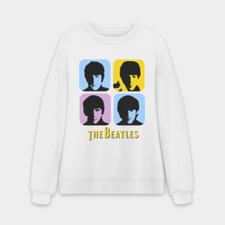 Мужской свитшот oversize без начеса хлопок The Beatles pop art