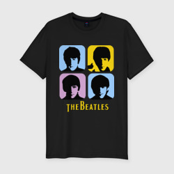 Мужская футболка хлопок Slim The Beatles pop art