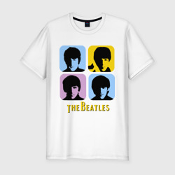 Мужская футболка хлопок Slim The Beatles pop art