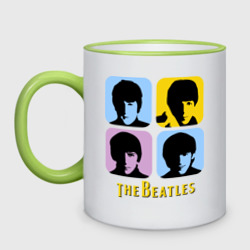 Кружка двухцветная The Beatles pop art