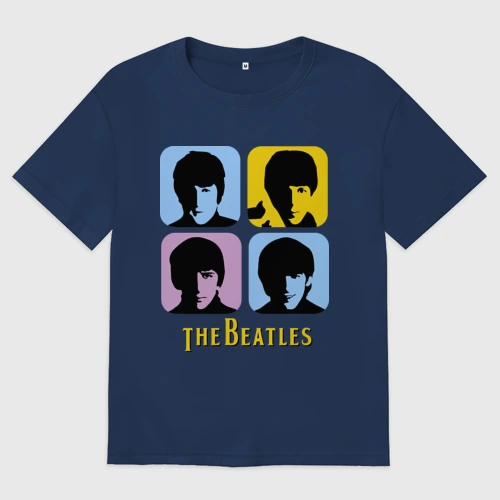 Мужская футболка хлопок Oversize The Beatles pop art