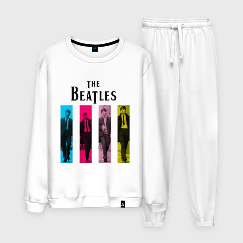 Мужской костюм хлопок Walking Beatles, цвет белый