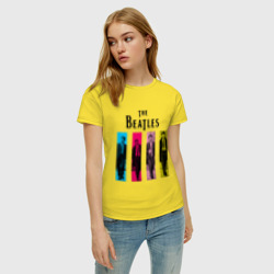 Женская футболка хлопок Walking Beatles - фото 2