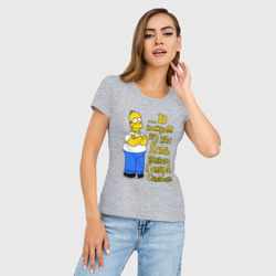 Женская футболка хлопок Slim Гомер в каждом из нас - фото 2