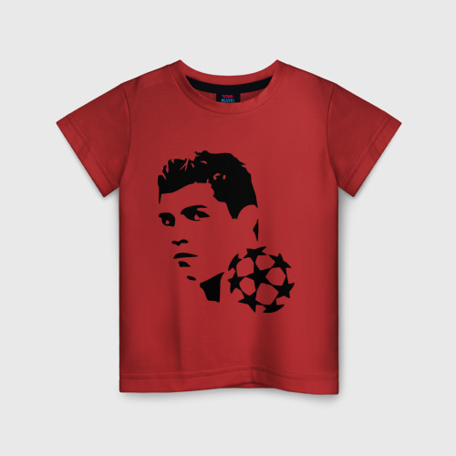 Детская футболка хлопок C.Ronaldo, цвет красный
