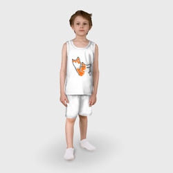 Детская пижама с шортами хлопок Рокерский котейка - фото 2