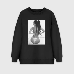 Женский свитшот oversize без начеса хлопок Моника Беллучи