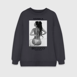 Женский свитшот oversize без начеса хлопок Моника Беллучи