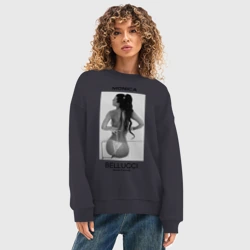 Женский свитшот oversize без начеса хлопок Моника Беллучи - фото 2