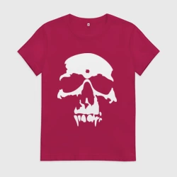 Женская футболка хлопок Skull череп
