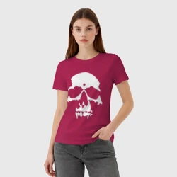 Женская футболка хлопок Skull череп - фото 2