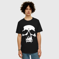 Мужская футболка хлопок Oversize Skull череп - фото 2