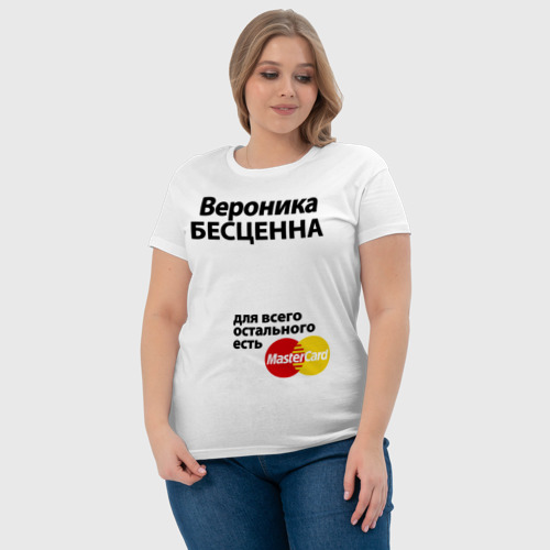 Женская футболка хлопок Вероника бесценна - фото 6