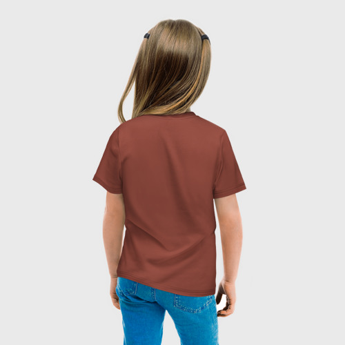 Детская футболка хлопок Людочка бесценна, цвет кирпичный - фото 6
