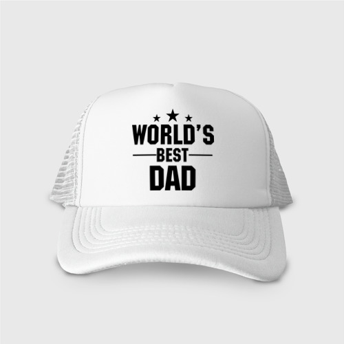 Кепка тракер с сеткой World\'s best daddy, цвет белый