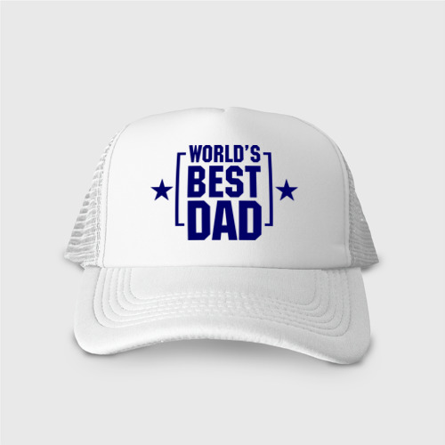 Кепка тракер с сеткой World\'s best dad, цвет белый