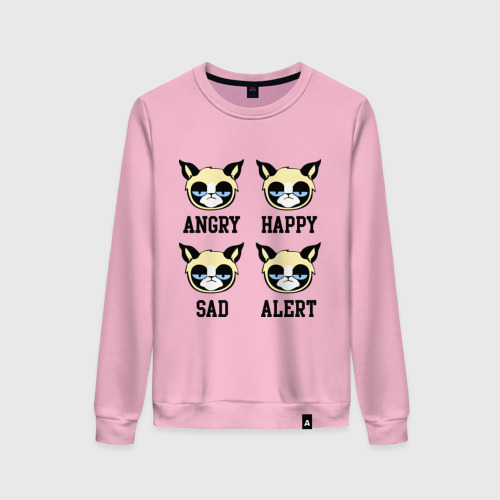 Женский свитшот хлопок Mood Cat, цвет светло-розовый