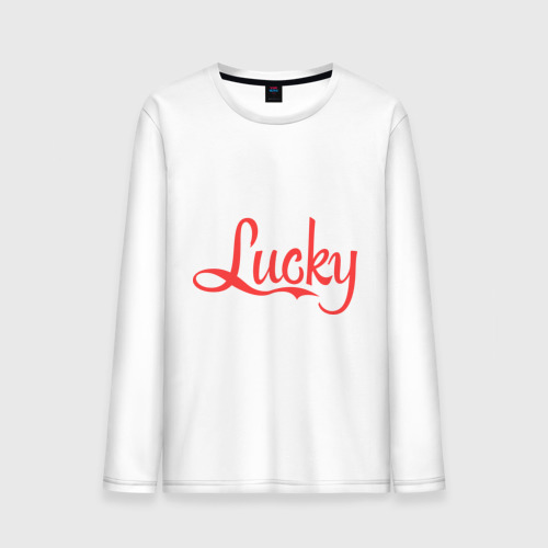Мужской лонгслив хлопок Lucky logo