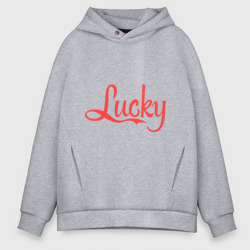 Мужское худи Oversize хлопок Lucky logo