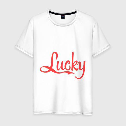 Мужская футболка хлопок Lucky logo