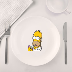 Набор: тарелка + кружка Гомер с Пончиком - фото 2