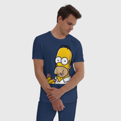 Мужская пижама хлопок Гомер с Пончиком - фото 2