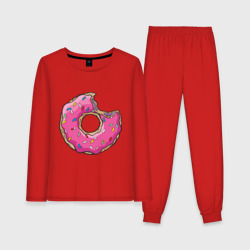 Женская пижама с лонгсливом хлопок Пончик Гомера