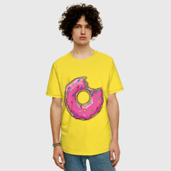 Мужская футболка хлопок Oversize Пончик Гомера - фото 2