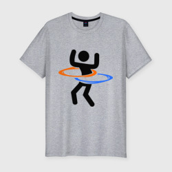 Portal Портал хулахуп – Мужская футболка хлопок Slim с принтом купить