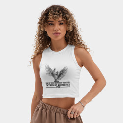 Женская укороченная майка-топ хлопок Zyzz veni vidi vici 2 - фото 2