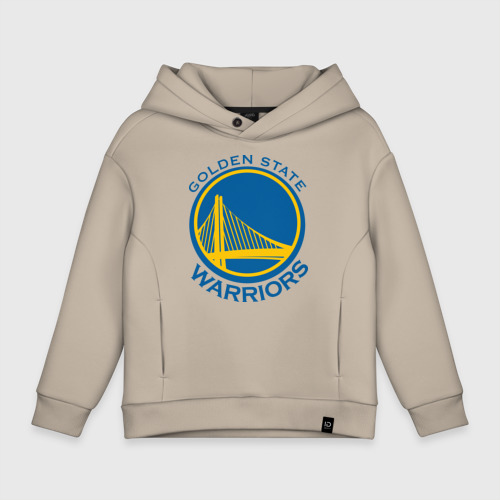 Детское худи Oversize хлопок Golden state Warriors, цвет миндальный