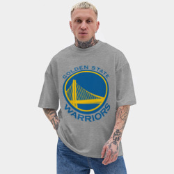 Мужская футболка Oversize хлопок texturе Golden state Warriors - фото 2