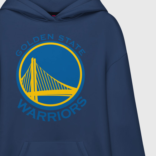 Худи SuperOversize хлопок Golden state Warriors, цвет темно-синий - фото 3