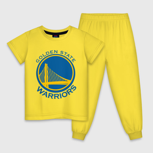 Детская пижама хлопок Golden state Warriors, цвет желтый