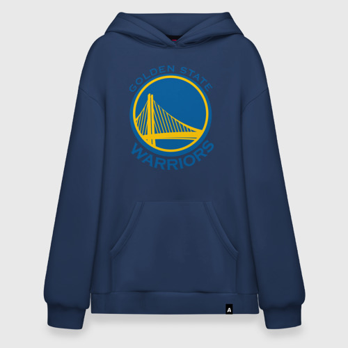 Худи SuperOversize хлопок Golden state Warriors, цвет темно-синий