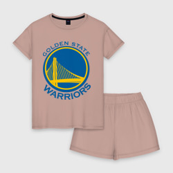 Женская пижама с шортиками хлопок Golden state Warriors