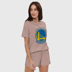 Женская пижама с шортиками хлопок Golden state Warriors - фото 2