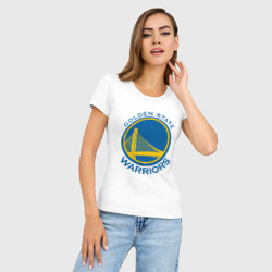 Женская футболка хлопок Slim Golden state Warriors - фото 2