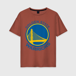 Женская футболка хлопок Oversize Golden state Warriors