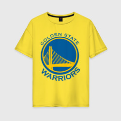 Женская футболка хлопок Oversize Golden state Warriors