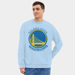 Мужской свитшот oversize без начеса хлопок Golden state Warriors - фото 2