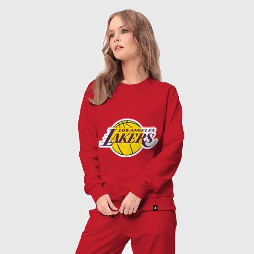 Женский костюм хлопок с принтом LA Lakers, вид сбоку #3